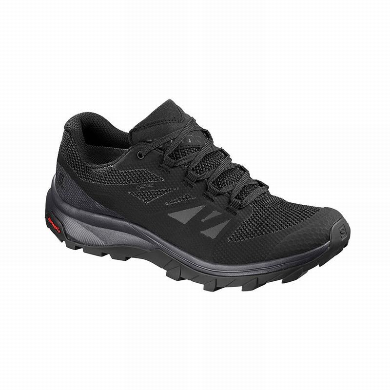 Salomon Israel OUTLINE GORE-TEX - Womens Hiking Shoes - Black (MUDR-23694)